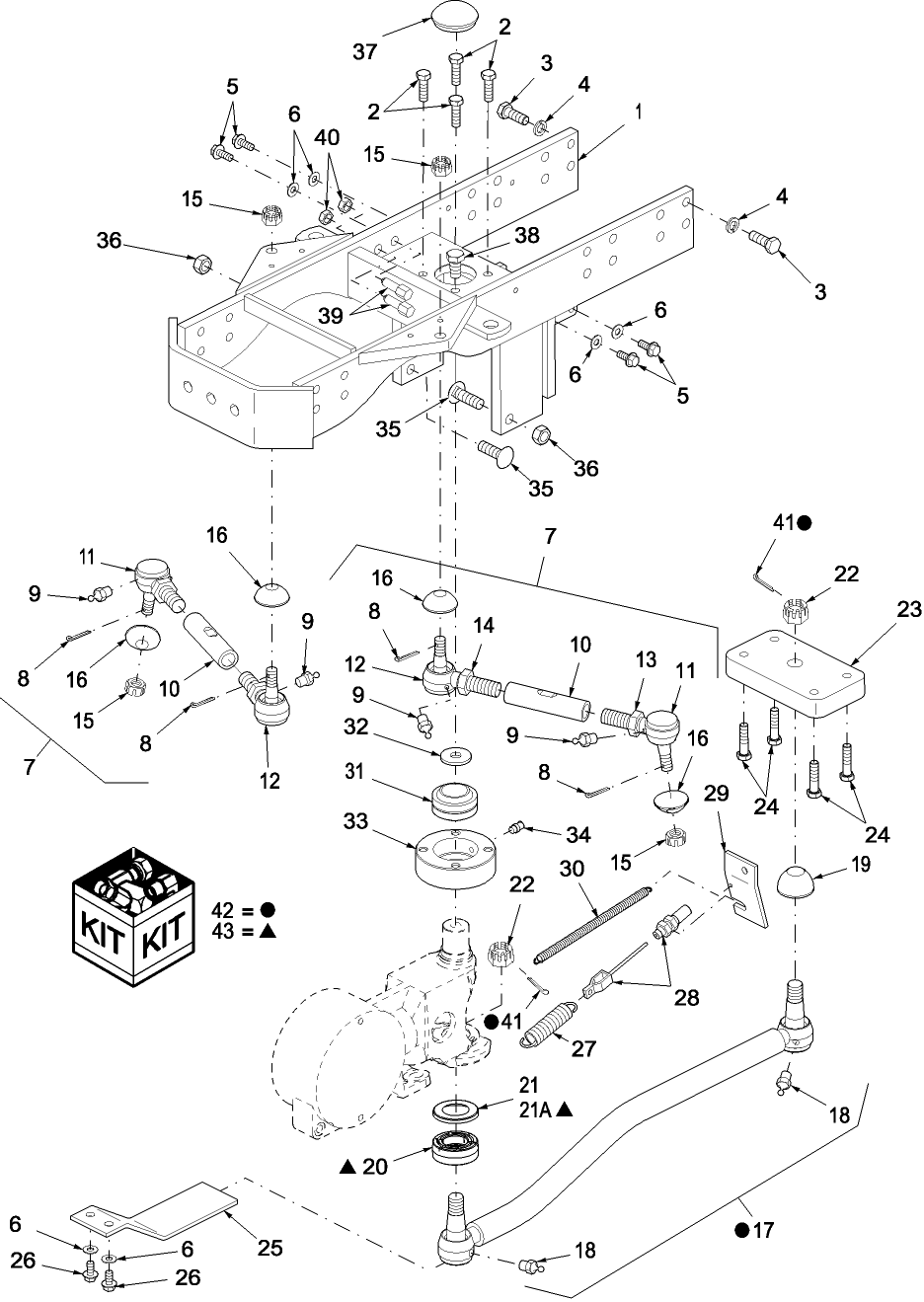 03A03 FRONT AXLE, SUPER STEER