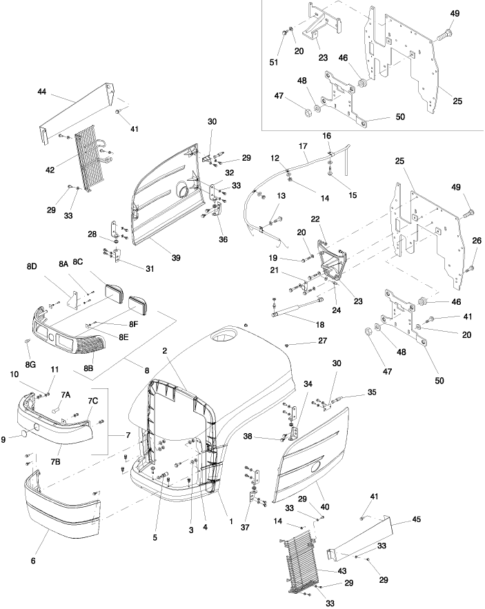 14B01 HOOD AND RELATED PARTS
