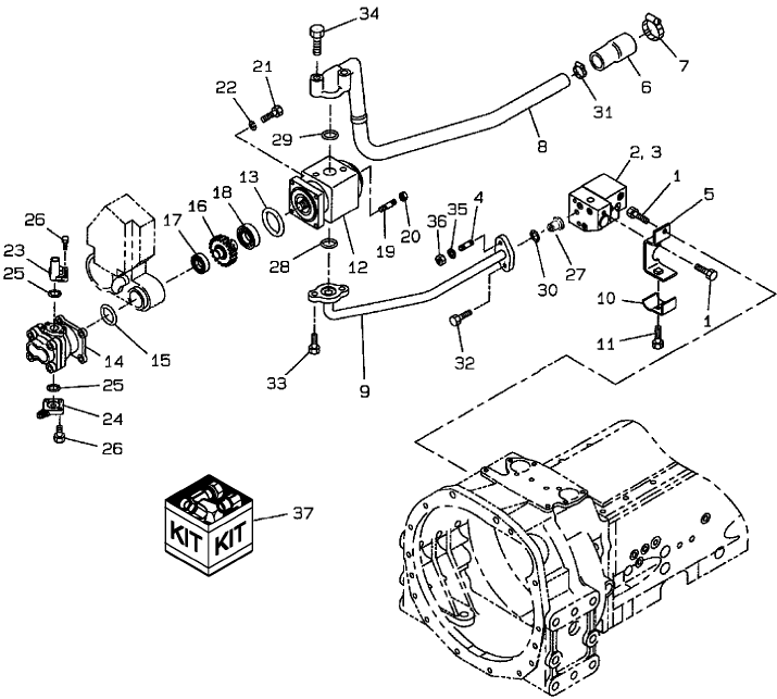 07.09 HYD OIL PUMP & PIPING, POWER STEERING PUMP