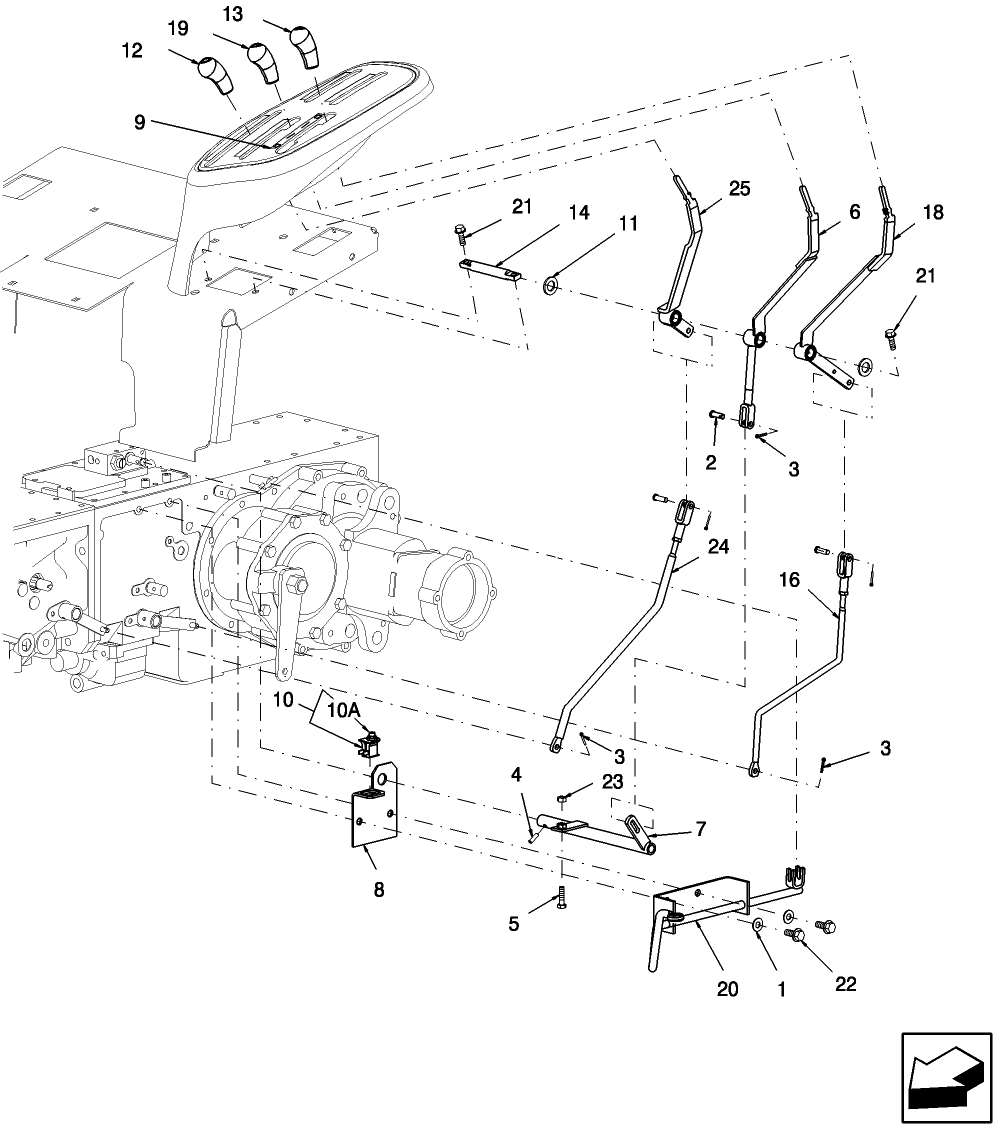 03.11.01 LH LEVERS ASSEMBLY, W/FWD