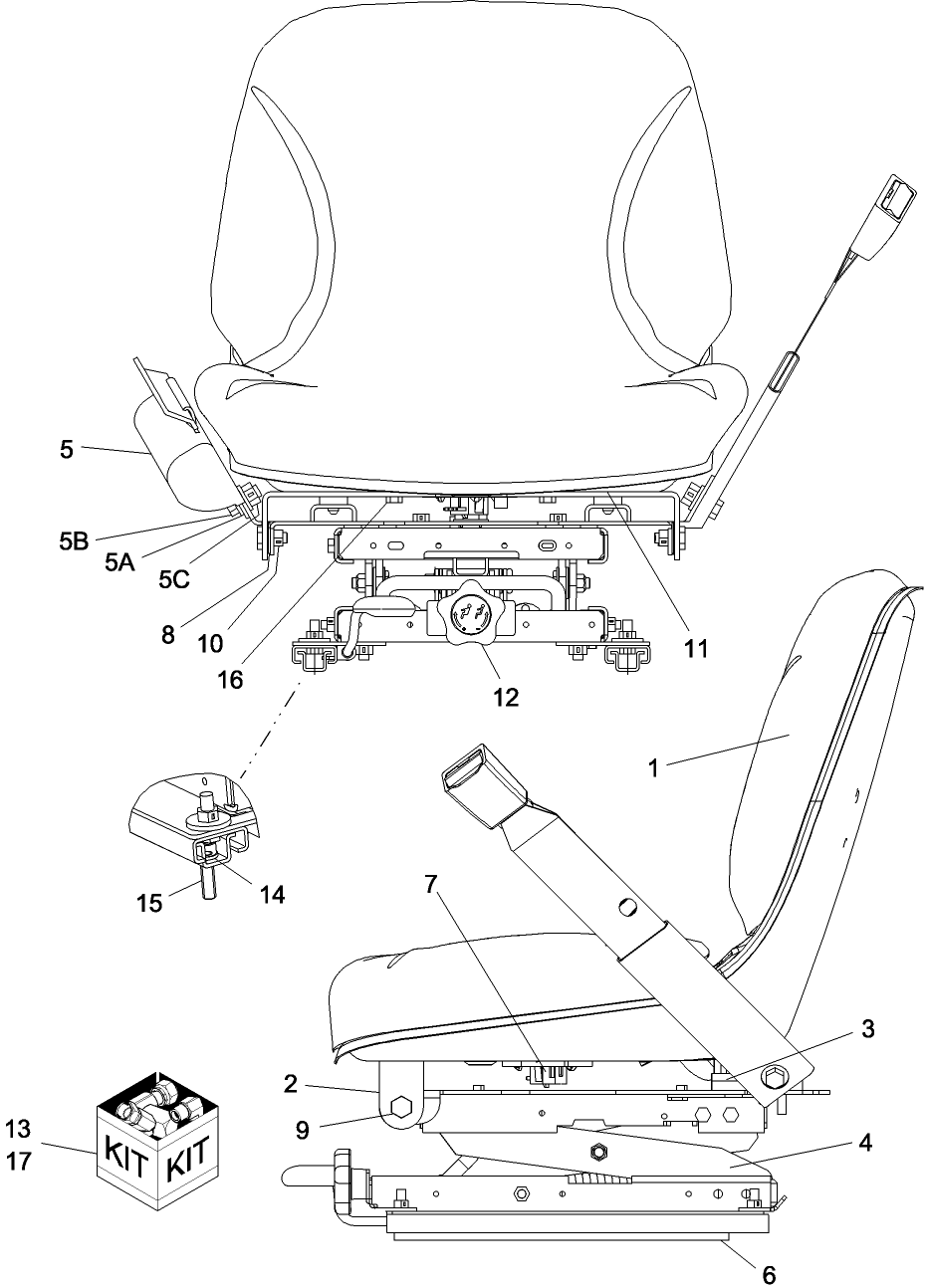 10.09 DELUXE NON/SWIVEL SEATS & ARM REST KIT - 718852026