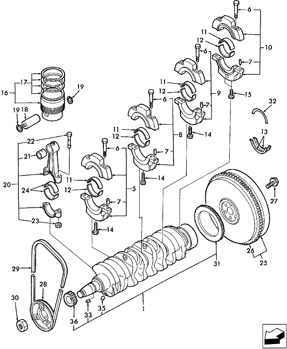 01.04 CRANKSHAFT & PISTONS