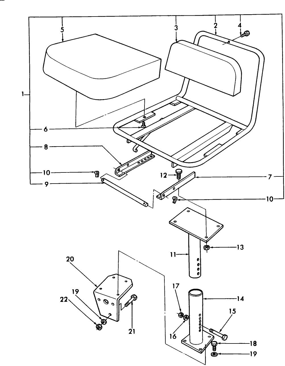 20Q01 SEAT ASSEMBLY - 340A, 340B, 445A, 540A, 540B, 545A, 19-917