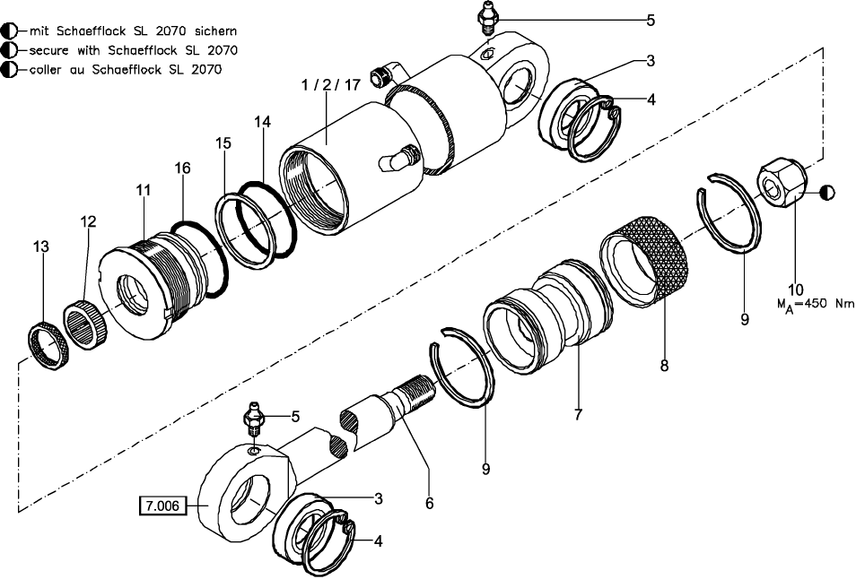 8.017.1(01) HYDRAULIC CYLINDER - BOOM XXXX/9385>