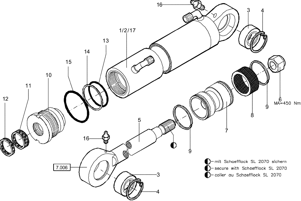 8.016(01) HYDRAULIC CYLINDER - STICK Z 70/40