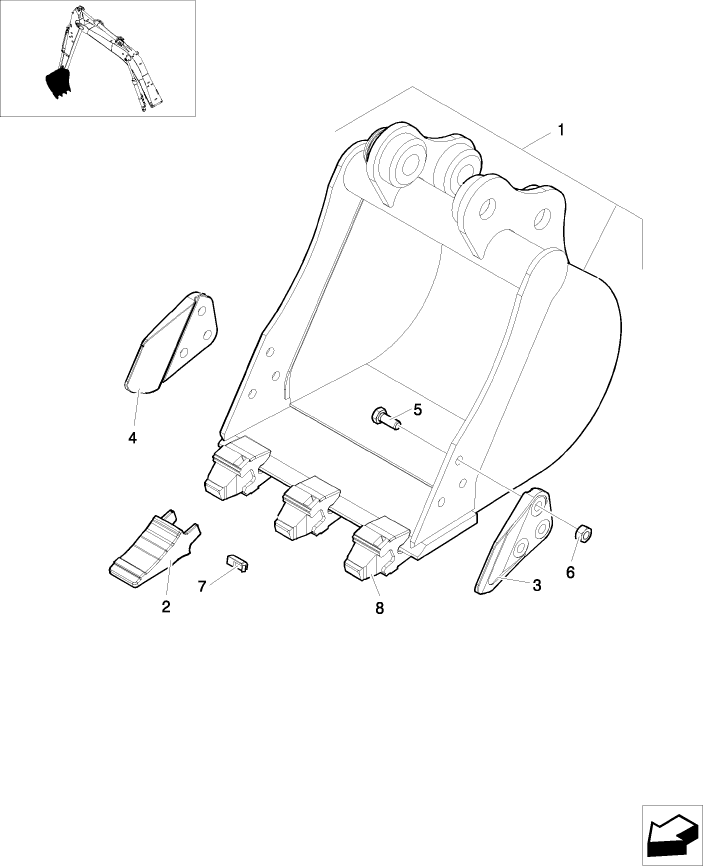 5.9125(01) BUCKET - (L=300MM)