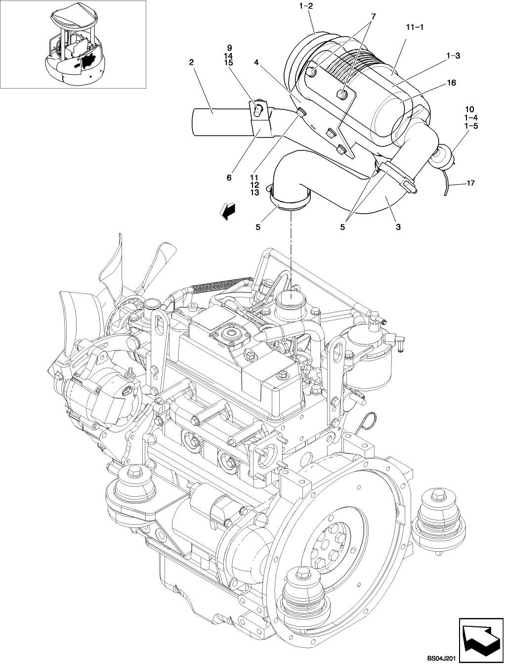 043-17(1) AIR CLEANER (W ELEMENT)