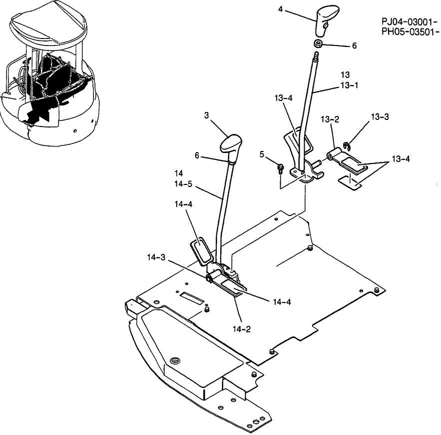 01-038 LEVER ASSEMBLY, CONTROL