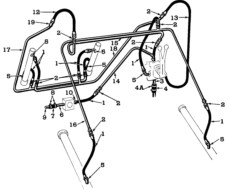 033 HYDRAULIC LINES FOR MODELS 19-42(PRIOR), 61(PRIOR), 70 & 71