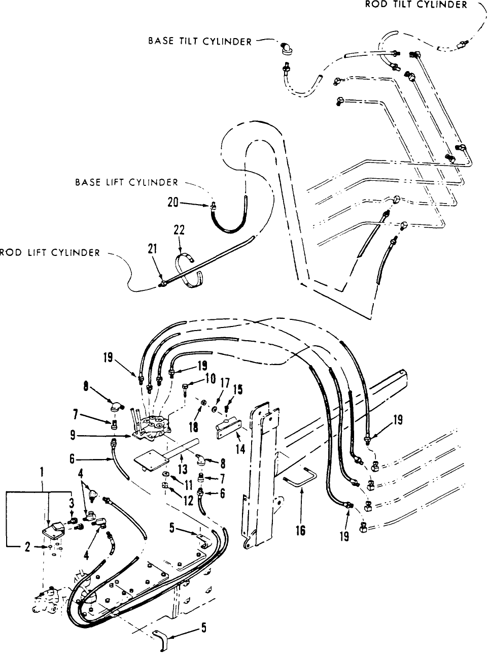 008 HOSE & VALVE KIT 1000 & 1600 TRACTORS