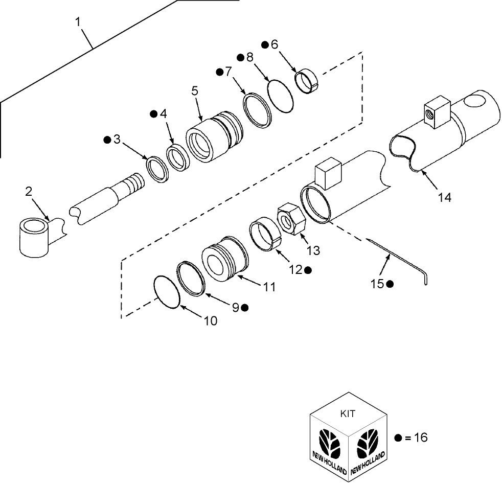 003 TILT CYLINDER, 50500 (NG)