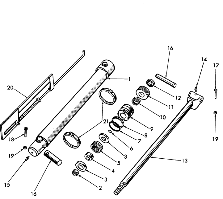 004 BUCKET CYLINDER, DOUBLE ACTING, 19-449