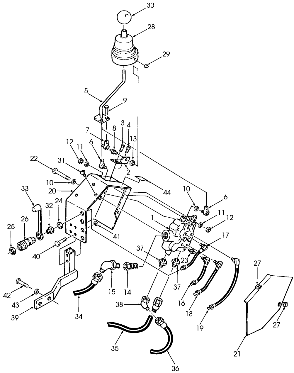 003 SINGLE LEVER CONTROL VALVE, L/CAB - 9862811