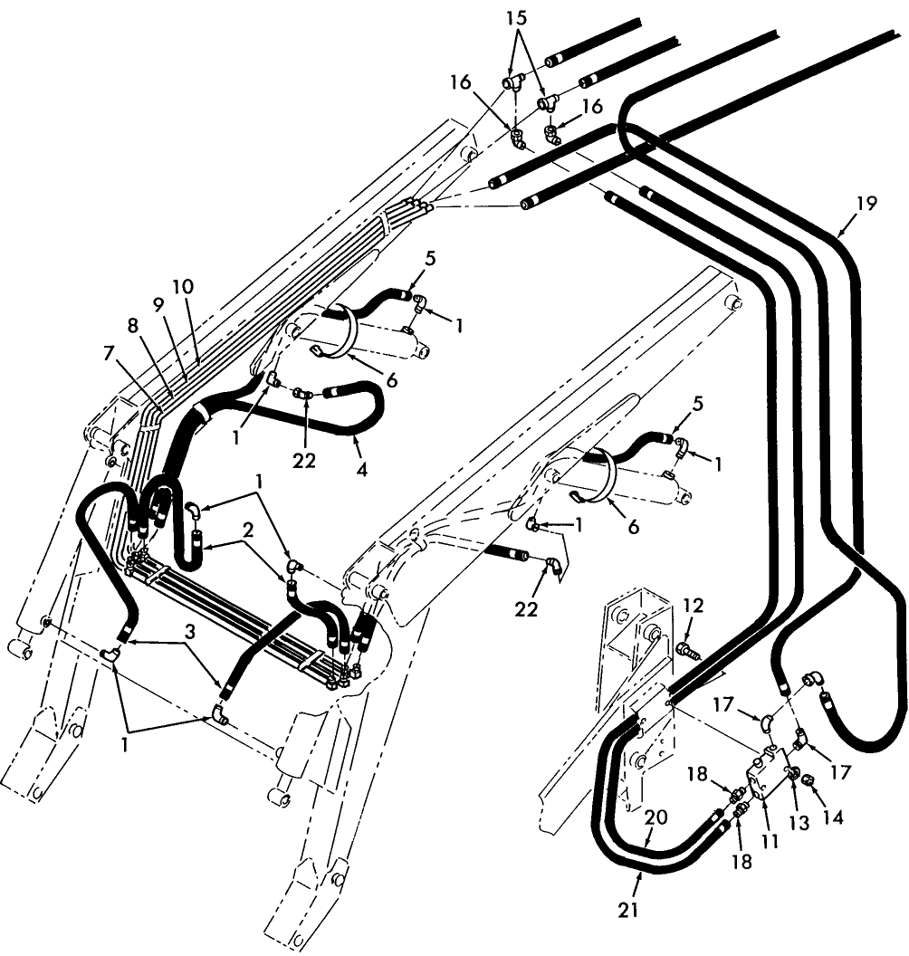 002 MAIN HYDRAULIC SYSTEM 9843601 - SERIES 7411