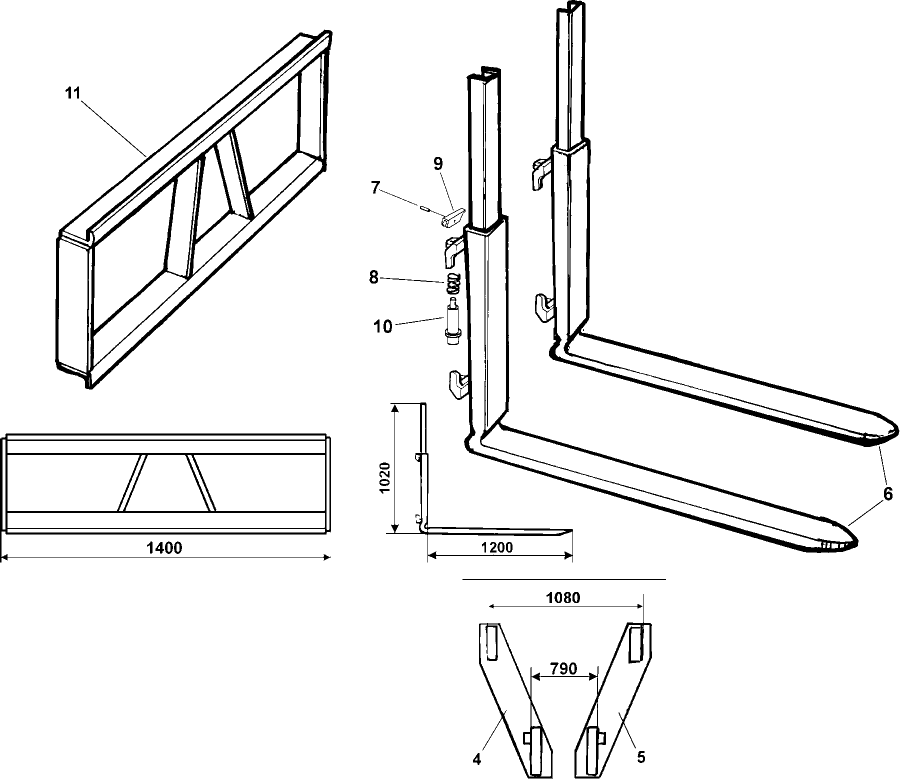09-88 FORK LIFT ATTACHMENT 2500 KG - 717448006