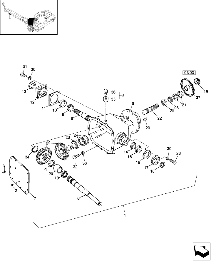 03.02 GEARBOX, MAIN DRIVE