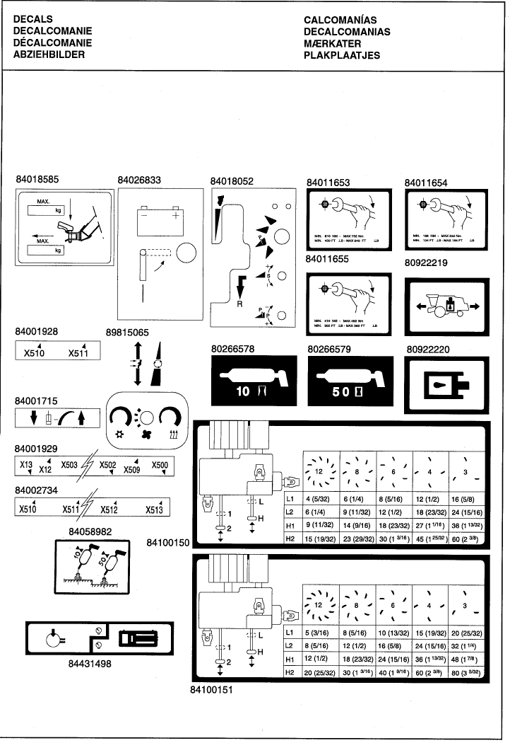 0.0039C(01) SAFETY DECALS - INSTRUCTION DECALS