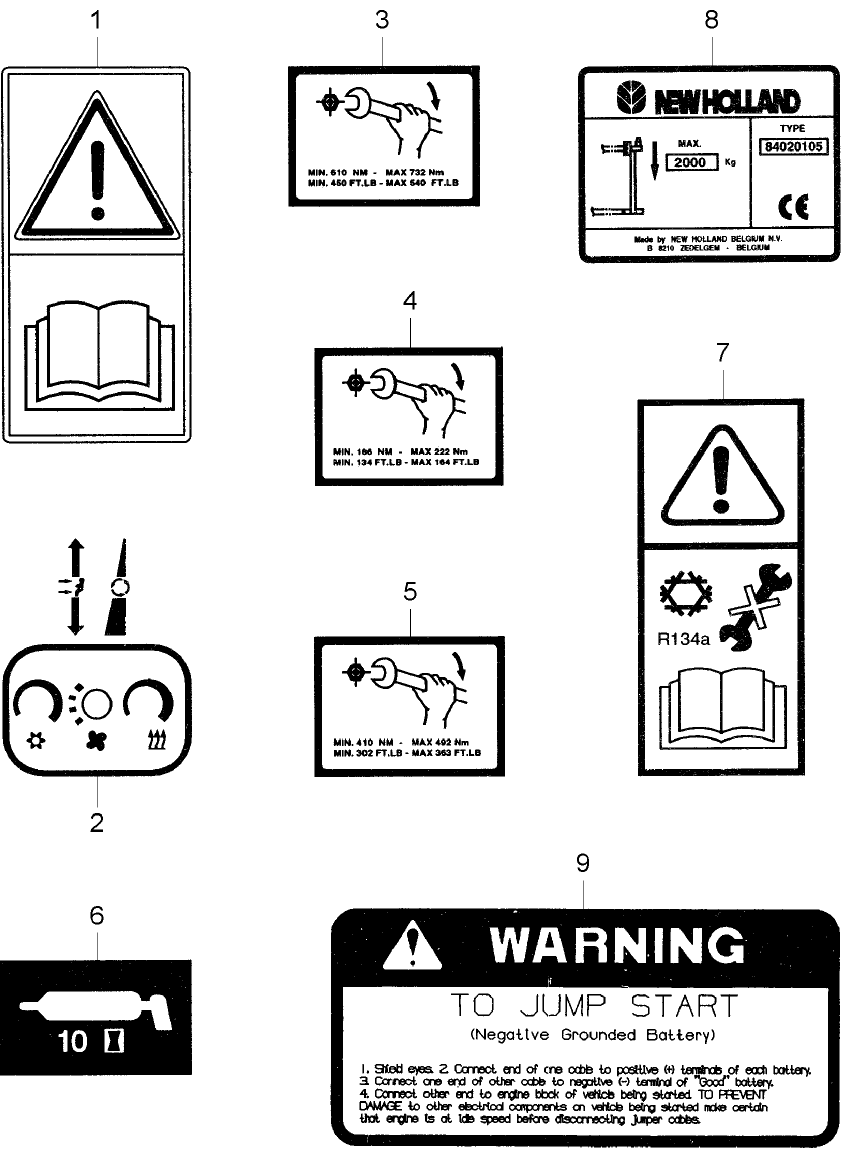 0.0016(01) SAFETY & INSTRUCTION DECALS