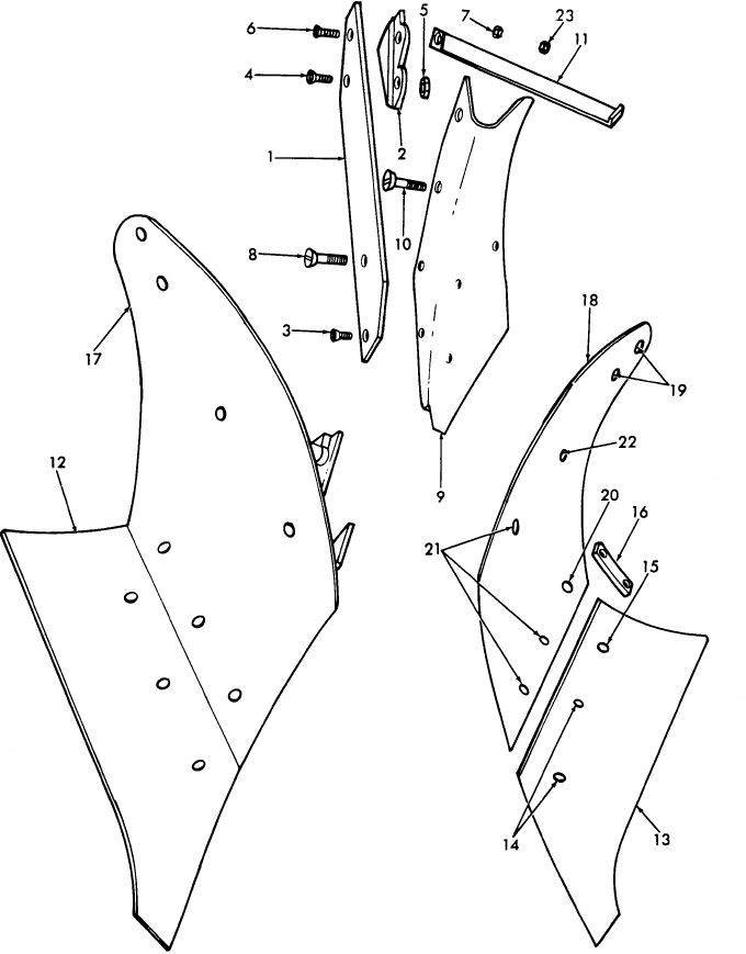 018 GENERAL PURPOSE BOTTOM, FOR TWO-WAY PLOW - 10-85,10-86 FOR 10-14,10-198