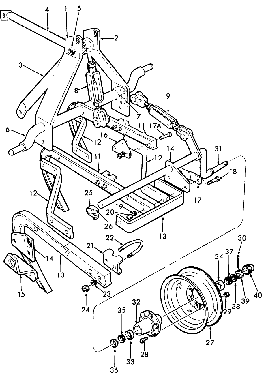 005 FRAME ASSEMBLY FMD TRACTOR - 10-240,10-241,10-242,10-243