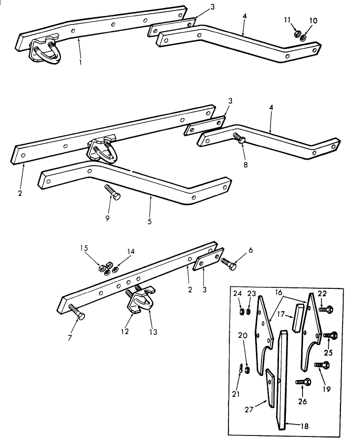 002 FRAME PARTS LOWER & THIRD BEAM CONVERSION KITS