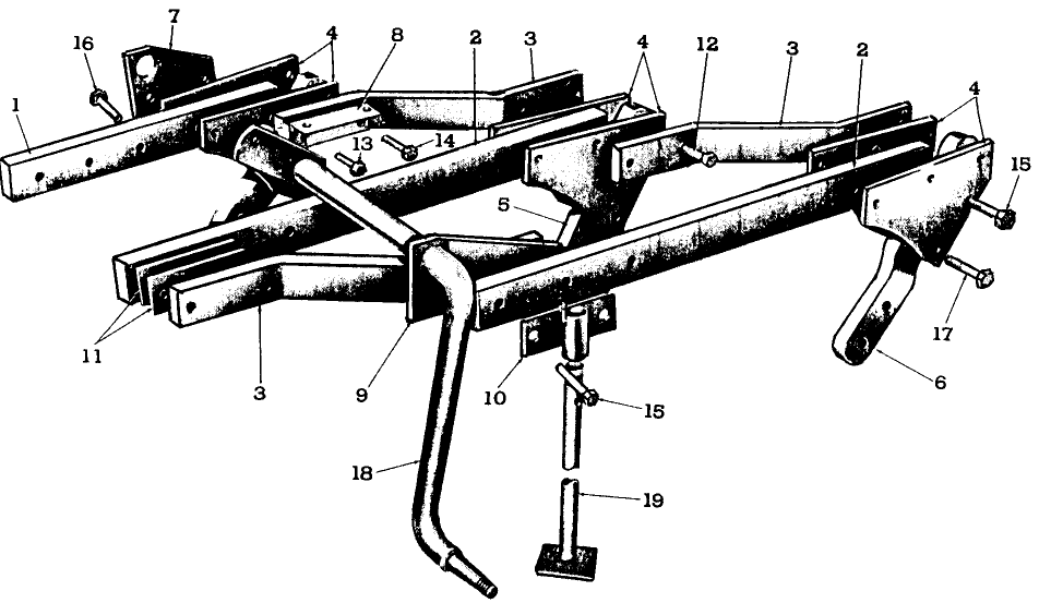 003 FRAME, DISC PLOW, LOWER - 10-279,10-280,10-281