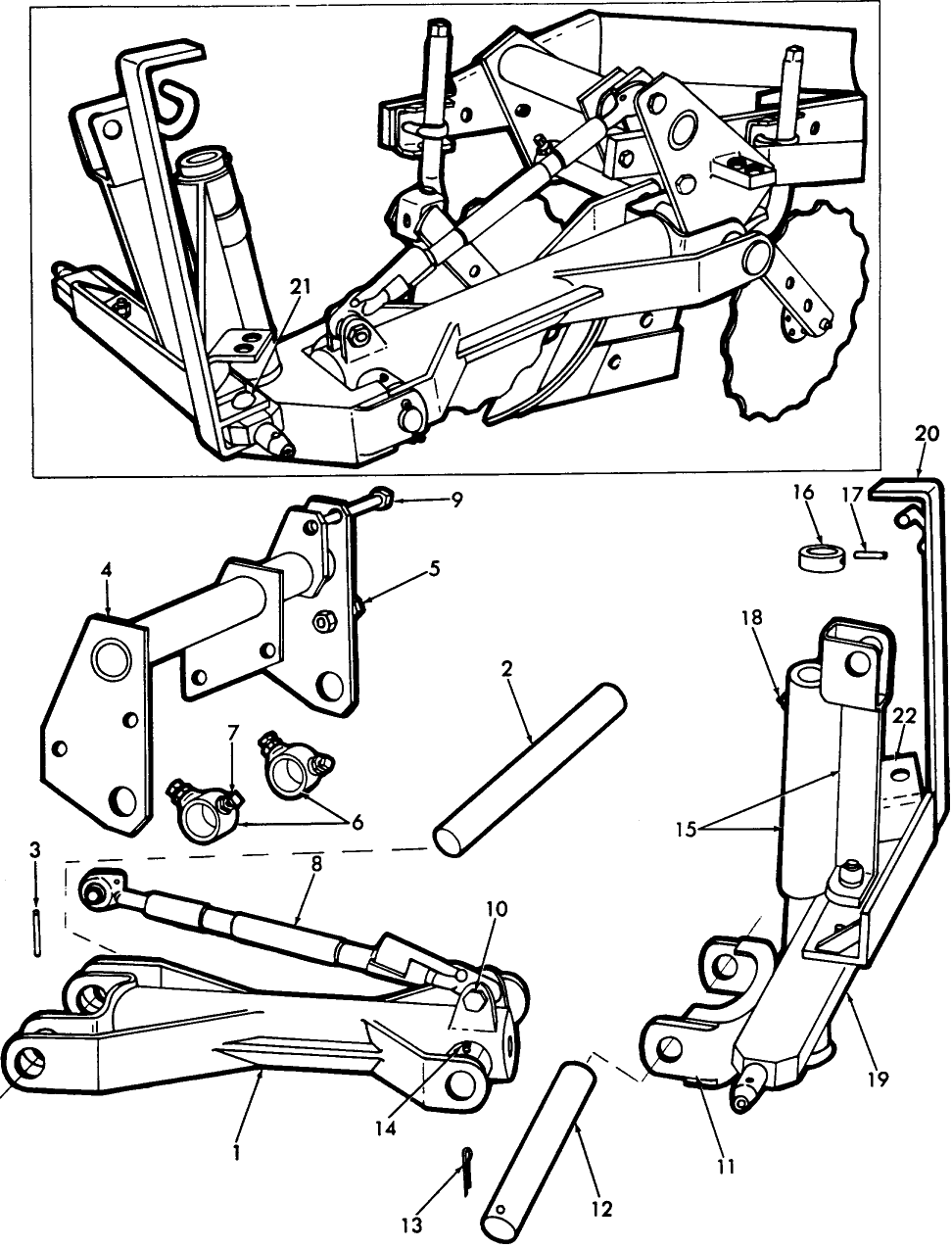 005 SEMI-MOUNTED HITCH FRONT SECTION - 10-487,10-535