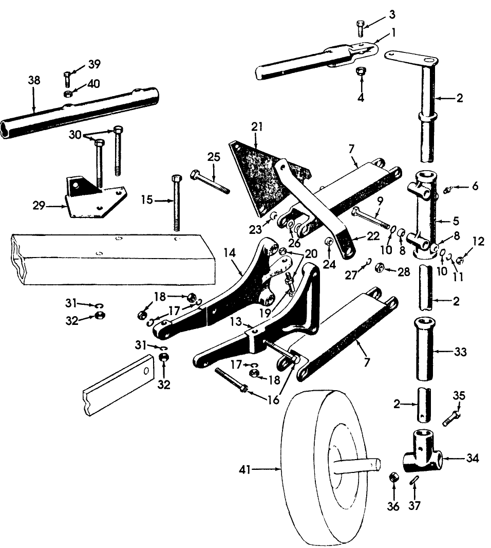 005 SEMI-MOUNTED HITCH ASSEMBLY, REAR SECTION - 10-604