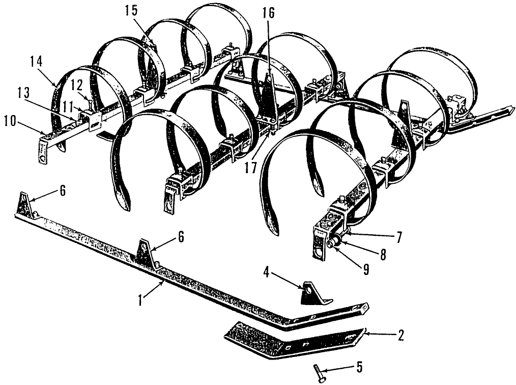 001 FORD SPRING TOOTH HARROW SECTIONS - 11-381,11-382