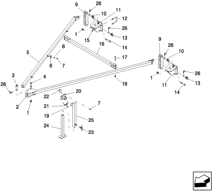 4.020.1 CULTIVATOR HITCH OPTION 50 TO 62 FOOT MODELS