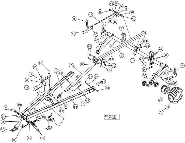 09 -05 DOUBLE FOLD LIFT SYSTEM AND PULL FRAME (38-1/2 (12 MAINFRAME) THROUGH 50-1/2 MODELS