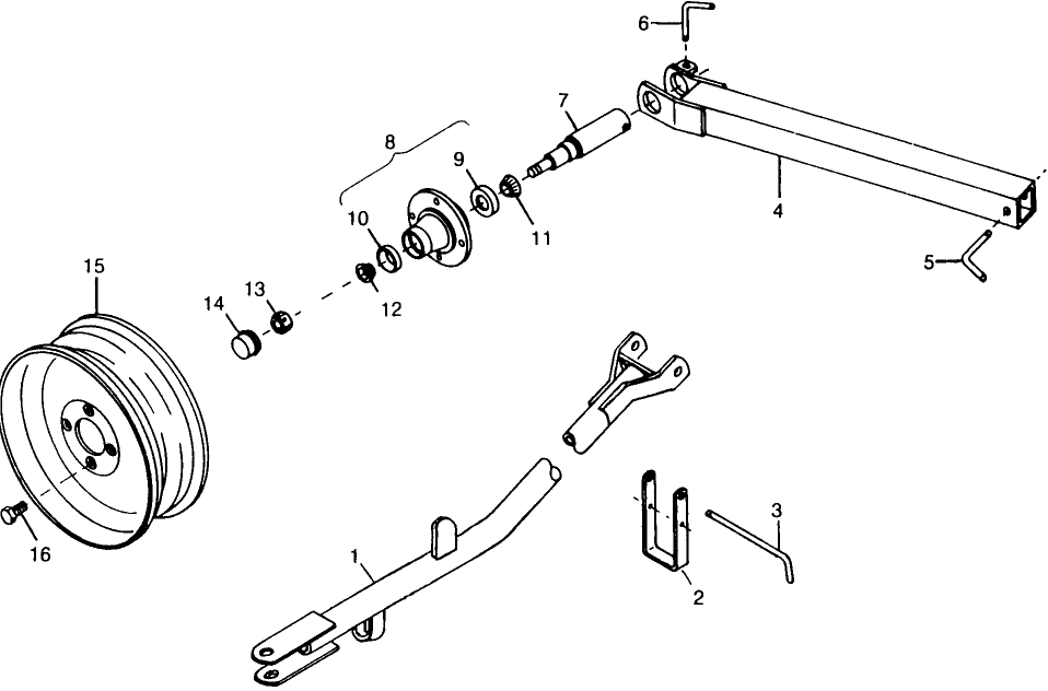 004 TRANSPORT HITCH & WHEEL GROUP