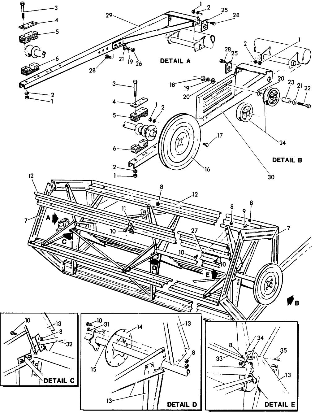 009 REEL AND REEL ARMS, MODEL 10 - 24FT