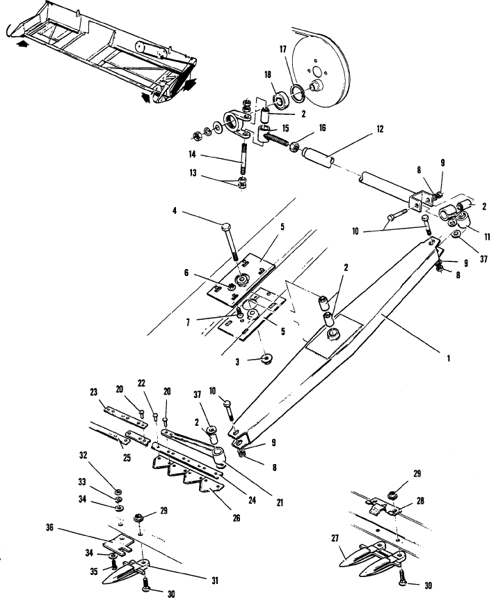 007 SWAYBAR, PITMAN & KNIFE ASSEMBLY