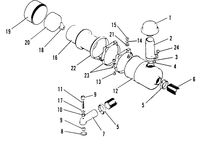 001 AIR CLEANER & AIR HORN