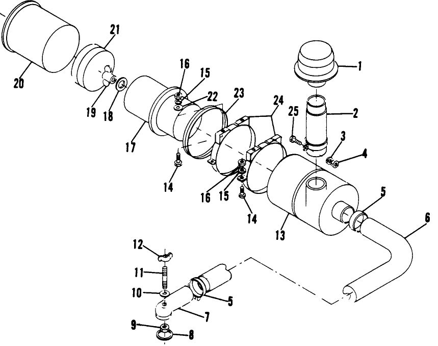 001 AIR CLEANER & AIR HORN