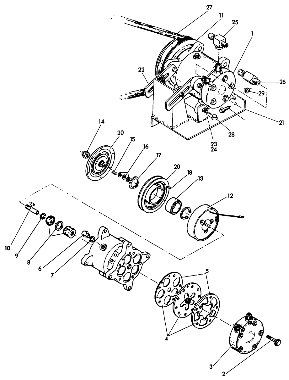 084 COMPRESSOR AND MOUNTING