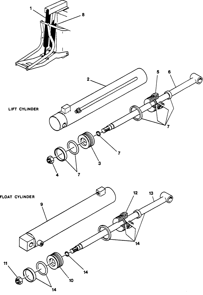 004 TABLE SUSPENSION CYLINDERS
