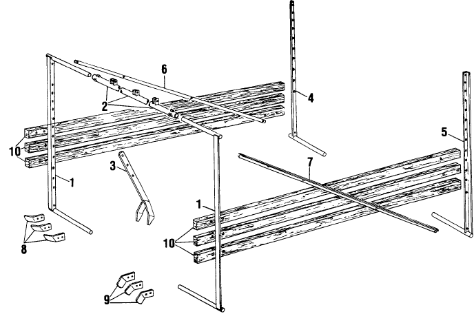 009 BALE STABLIZER AND TINE ARCH GROUP