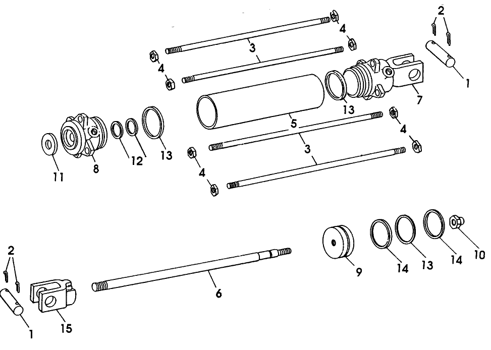 028 HYDRAULIC CYLINDER, SECOND TABLE