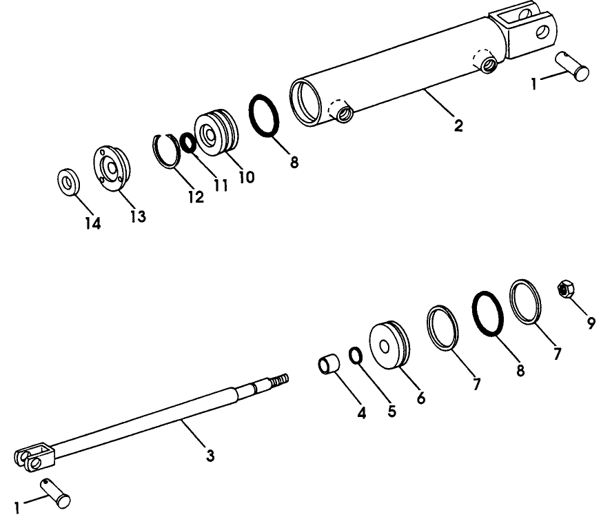 033 HYDRAULIC CYLINDER, LOAD RACK, ASN 3017