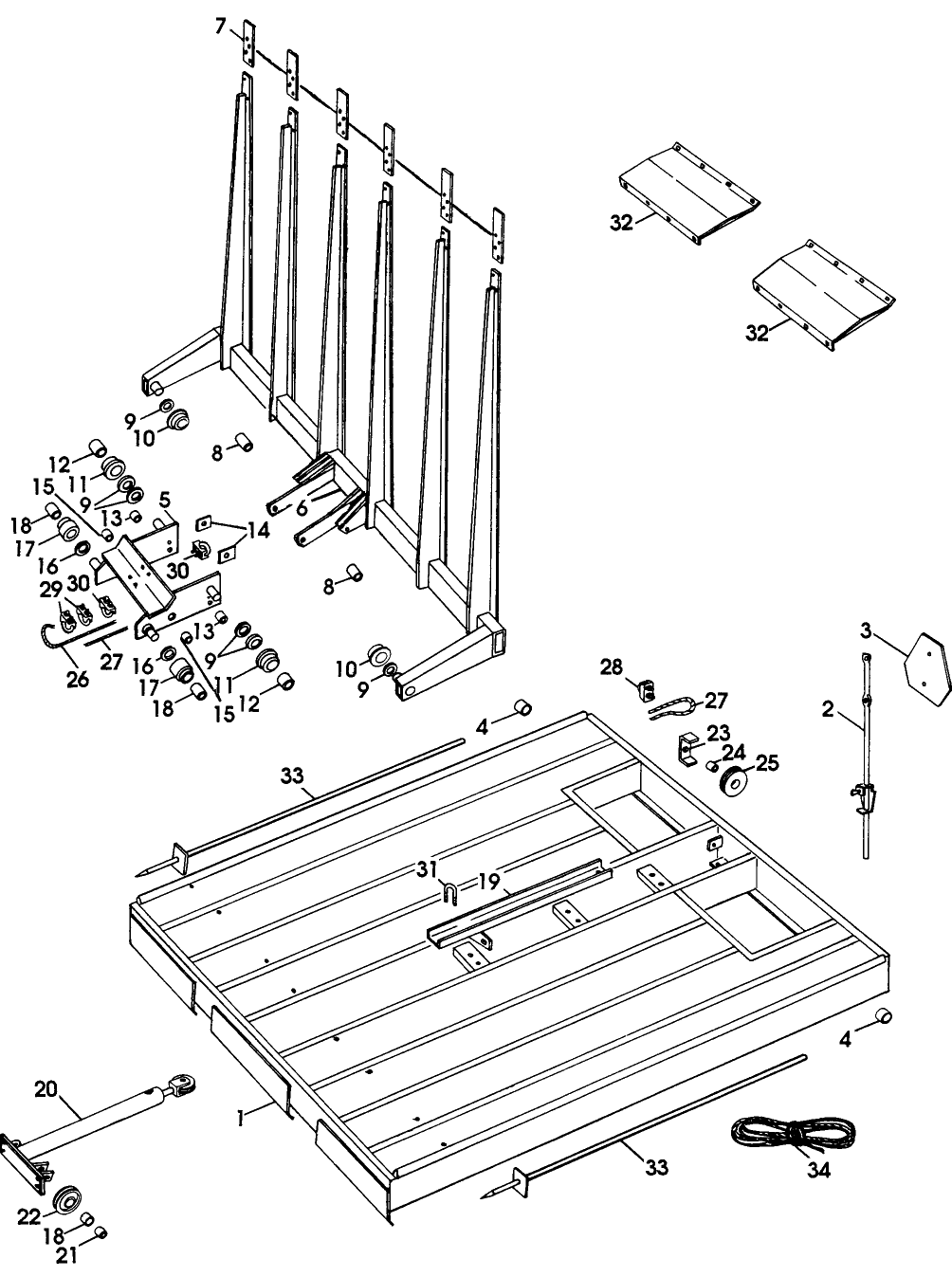 005 LOAD AND ROLLING RACKS, BSN 2525