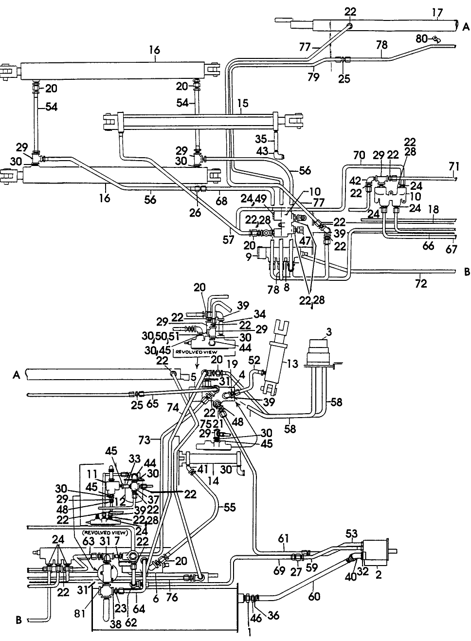 017 HYDRAULIC SYSTEM, TOP VIEW, ASN 2426