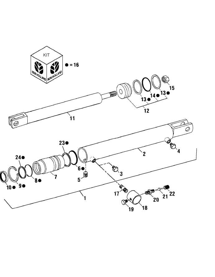 035(1) HYDRAULIC CYLINDER, 596153, FIRST TABLE