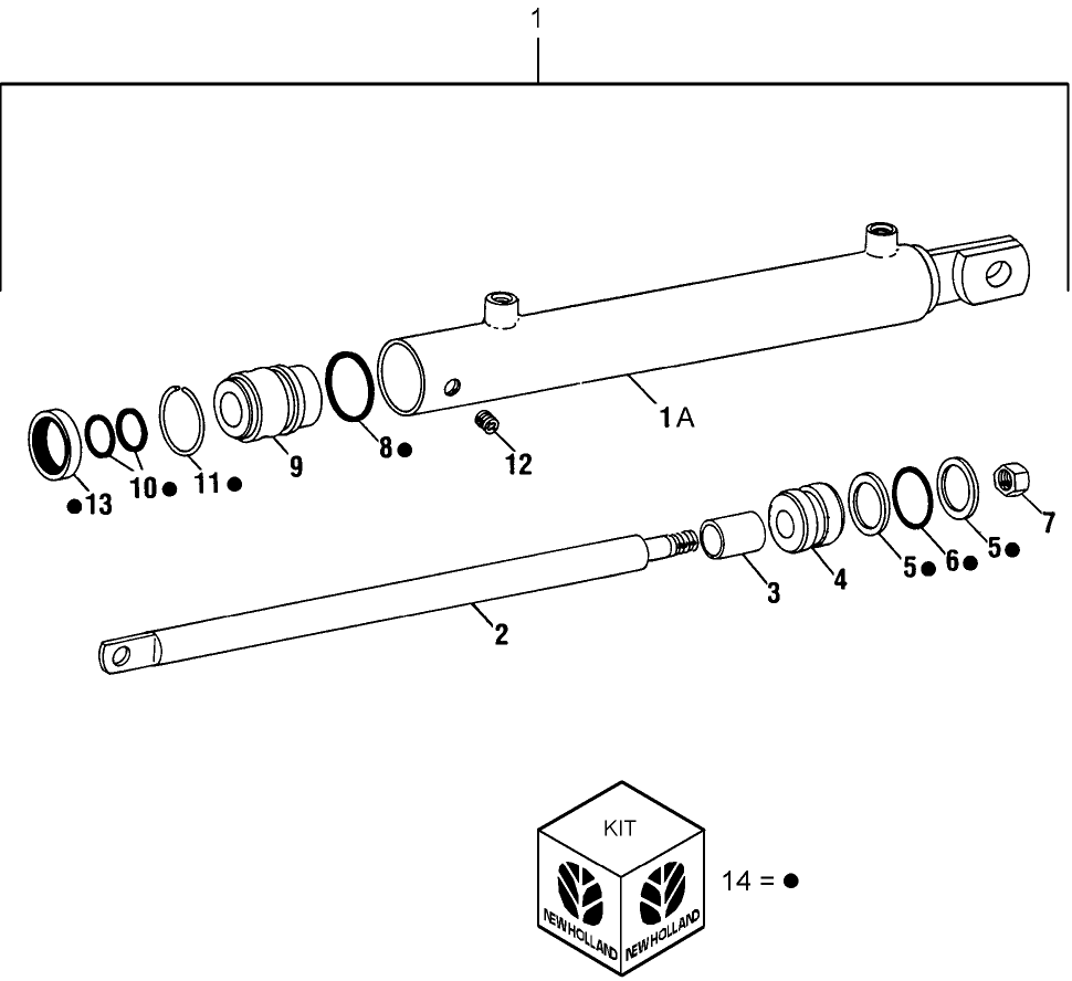 038(1) HYDRAULIC CYLINDER, 591441, PUSH OFF
