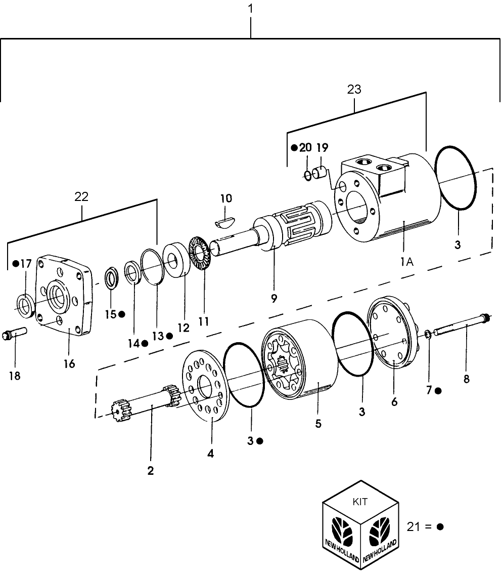 018(2) HYDRAULIC ORBIT MOTOR, BALE LOADER DRIVE, EATON TYPE 101-1010-009