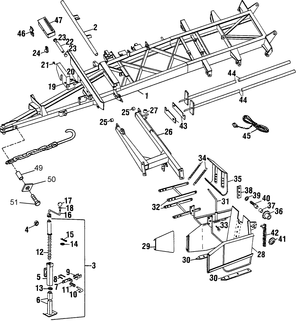 002 MAIN FRAME & BALE LOADER