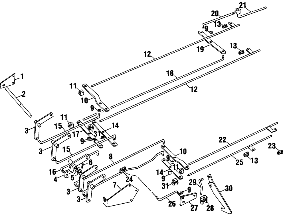 009 CONTROL LINKAGE, REAR SECTION