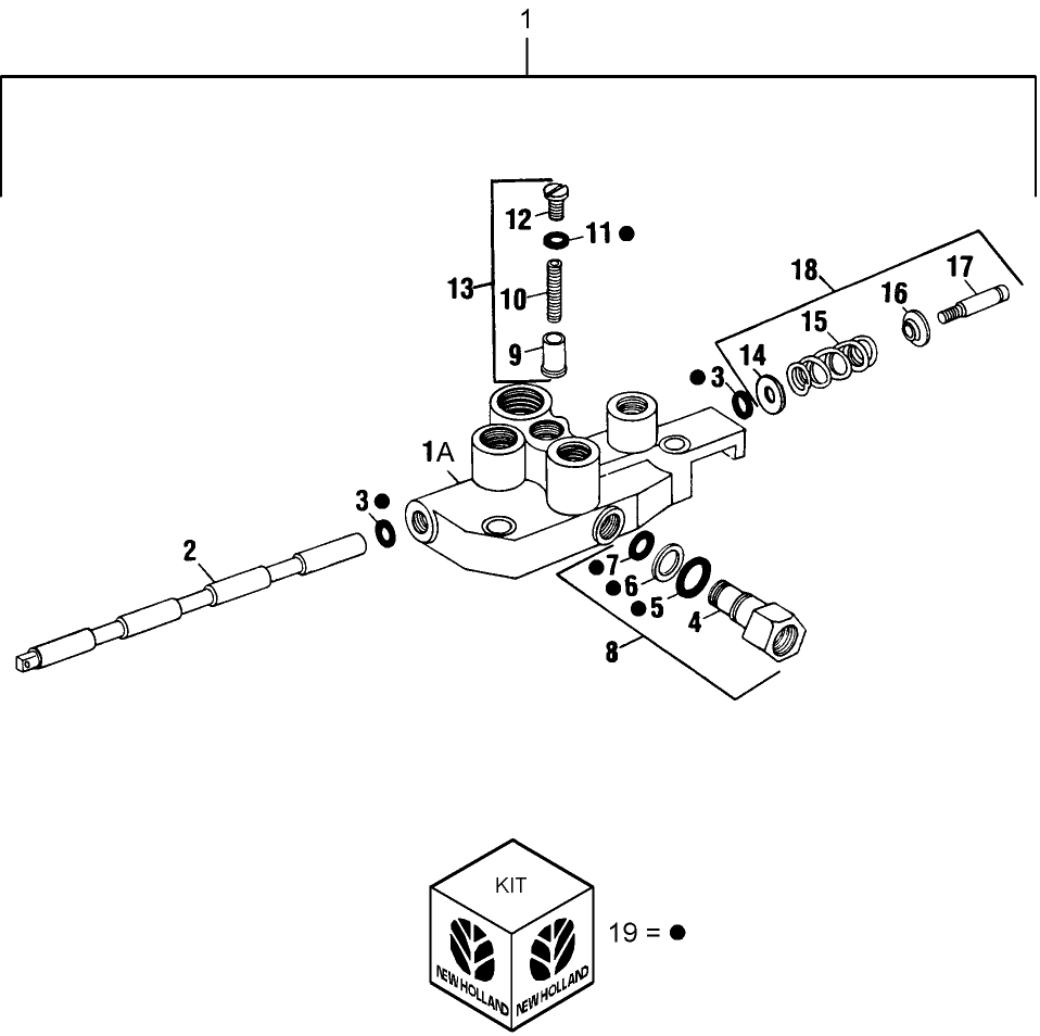 022 HYDRAULIC CONTROL VALVE, BALE LOADER, VICTOR FLUID POWER