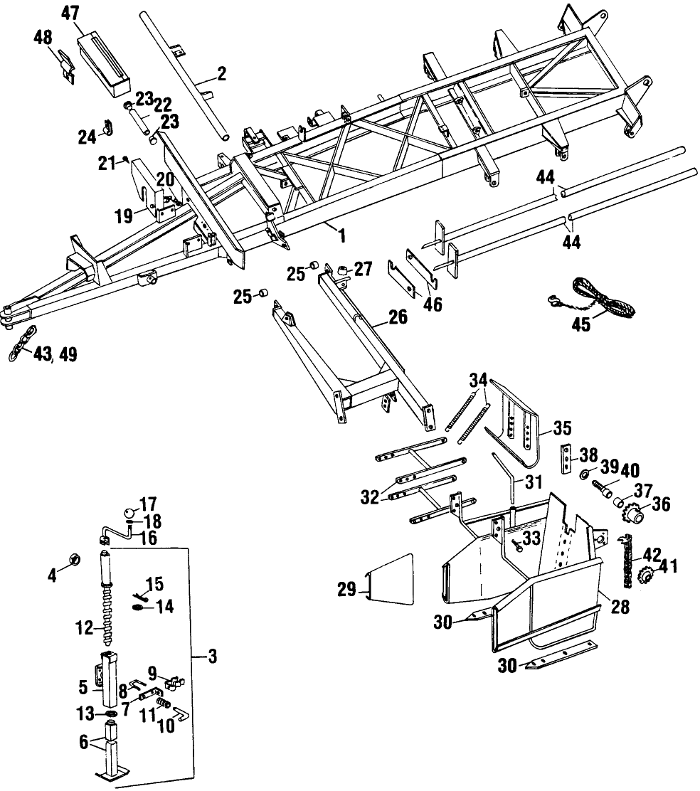 002 MAIN FRAME & BALE LOADER